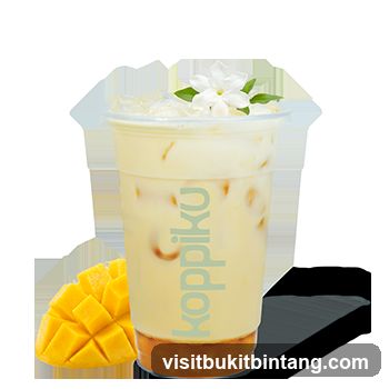 Mango drink with jasmine flower