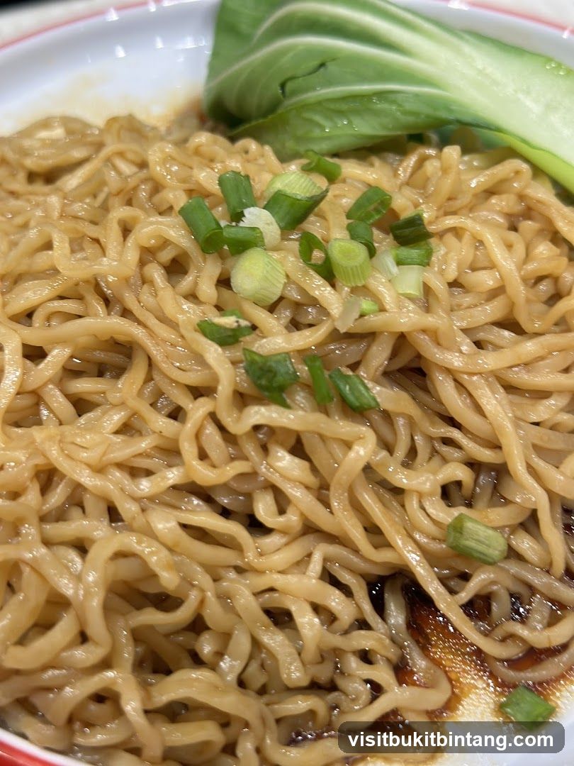 Noodles with Green Onions and Bok Choy