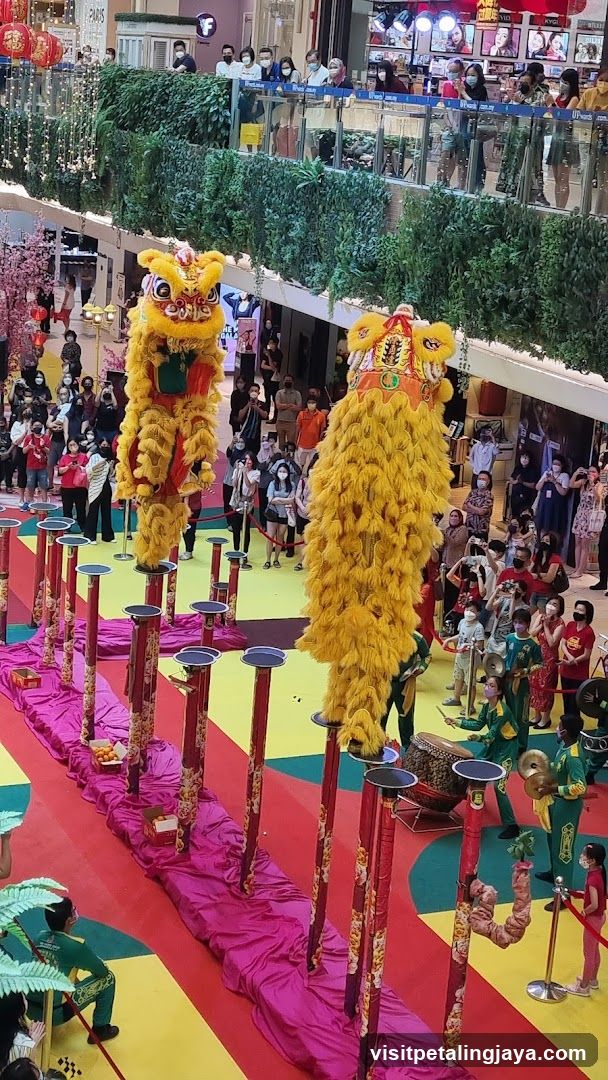 Lion Dance Performance in Shopping Mall