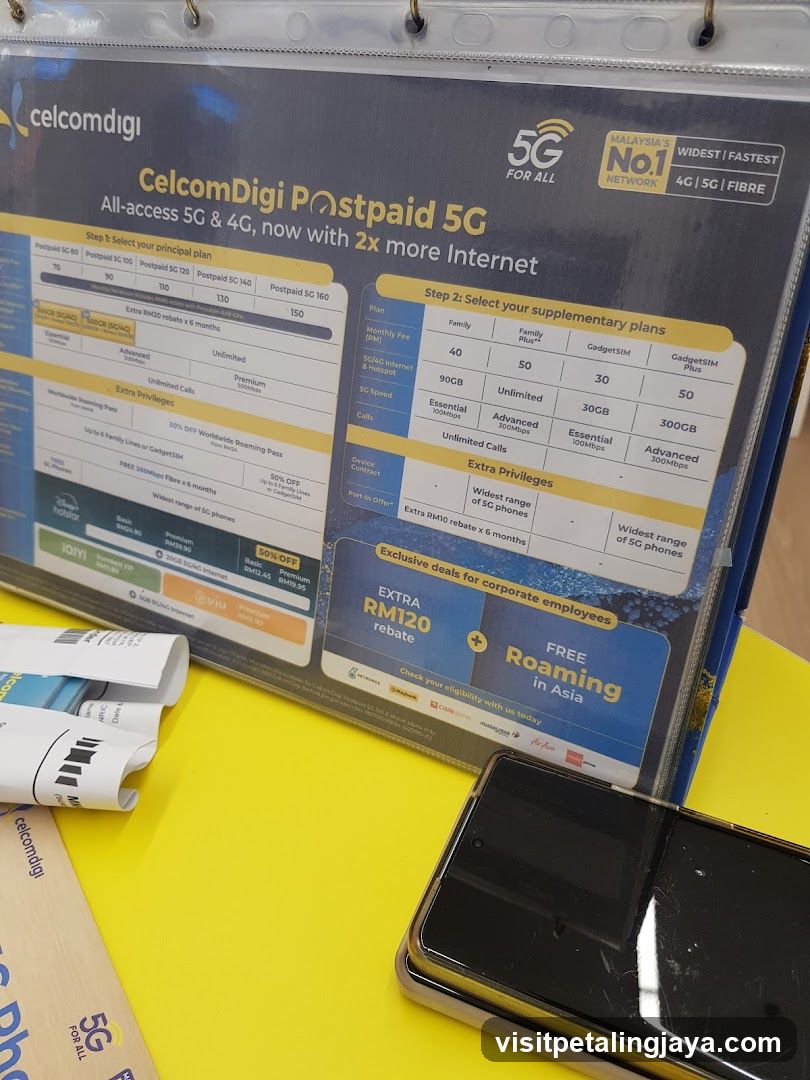 CelcomDigi Postpaid 5G Plan Display