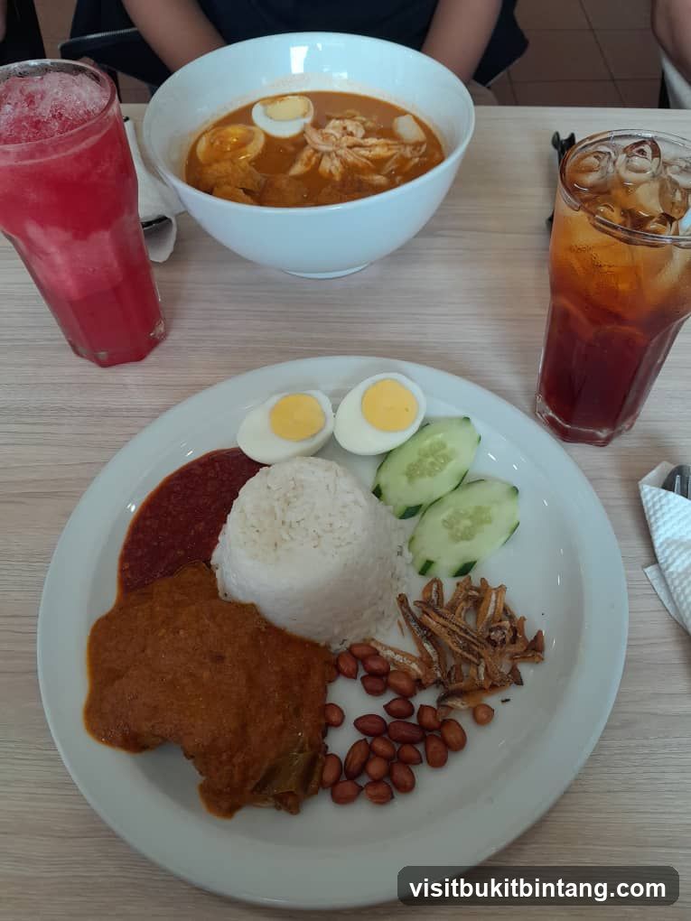 Nasi Lemak and Curry Laksa