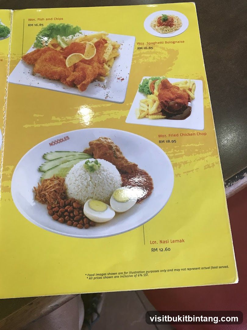 Noodles Menu