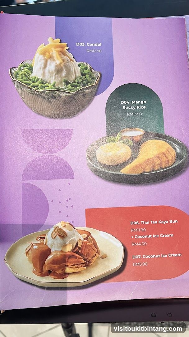 Desserts Menu