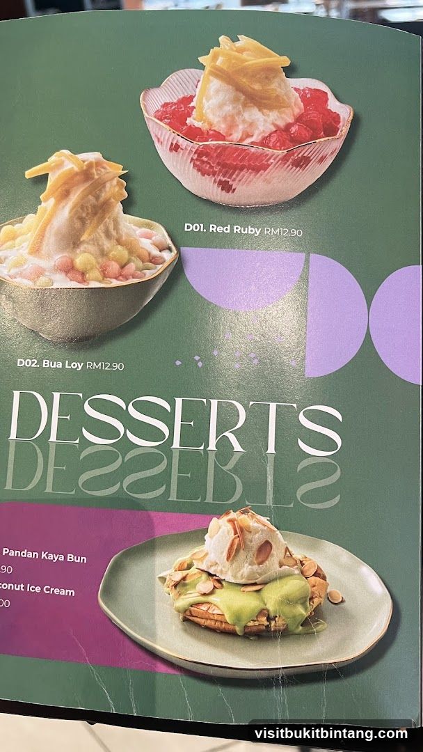 Desserts Menu