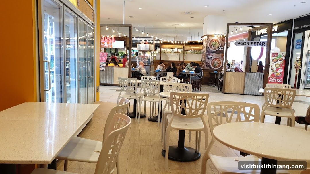 Food court seating area