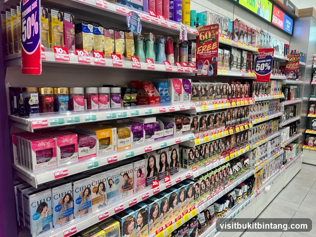 Health and Beauty Products on Shelves