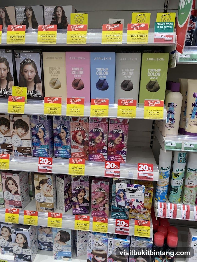 Hair Dyes on Shelves