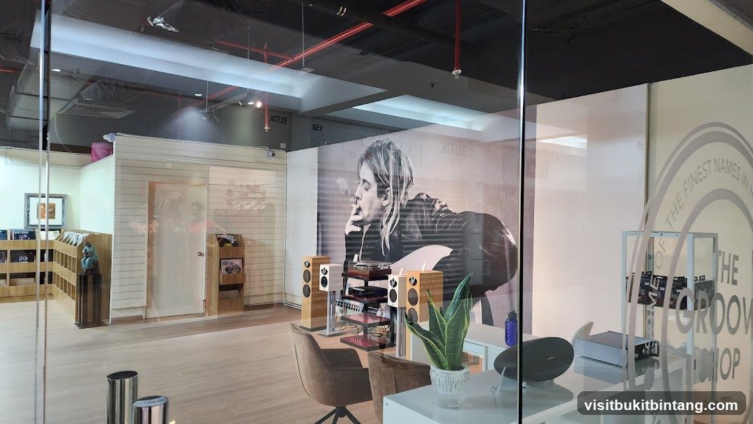 Interior of a record store