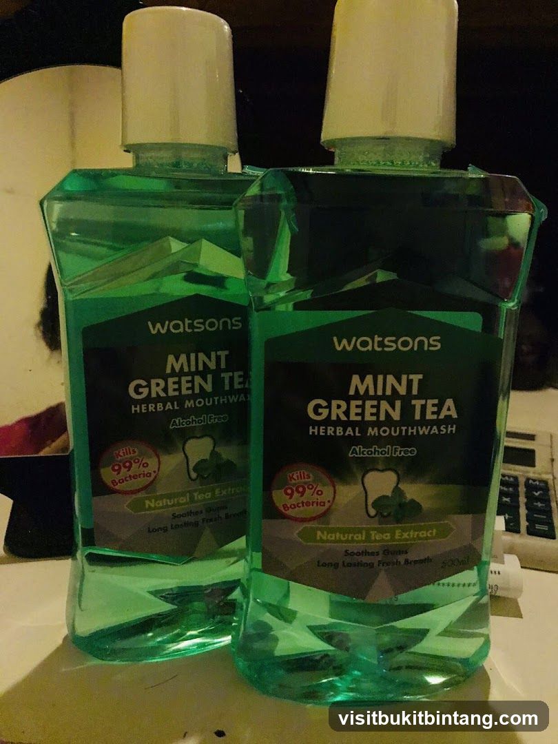 Watsons Mint Green Tea Herbal Mouthwash
