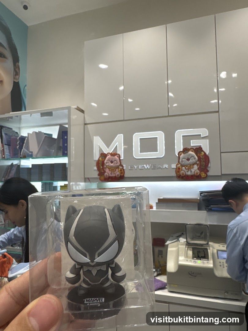 Eyewear Store Interior with Marvel Figurine
