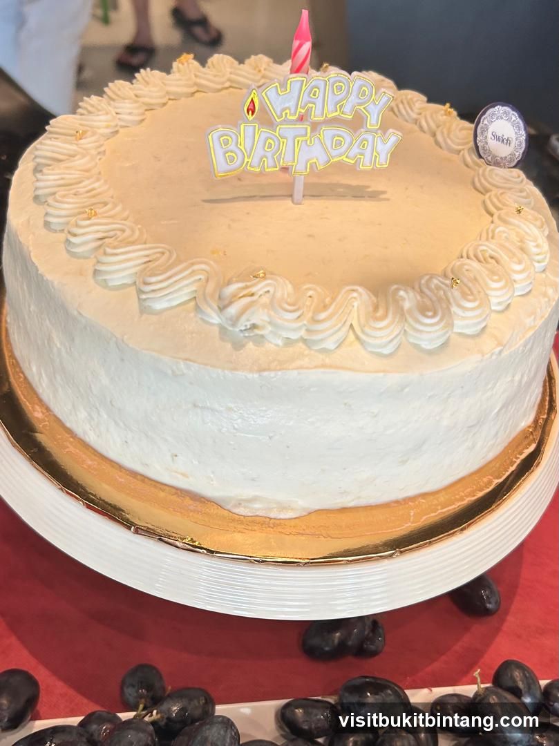 Birthday Cake with Grapes