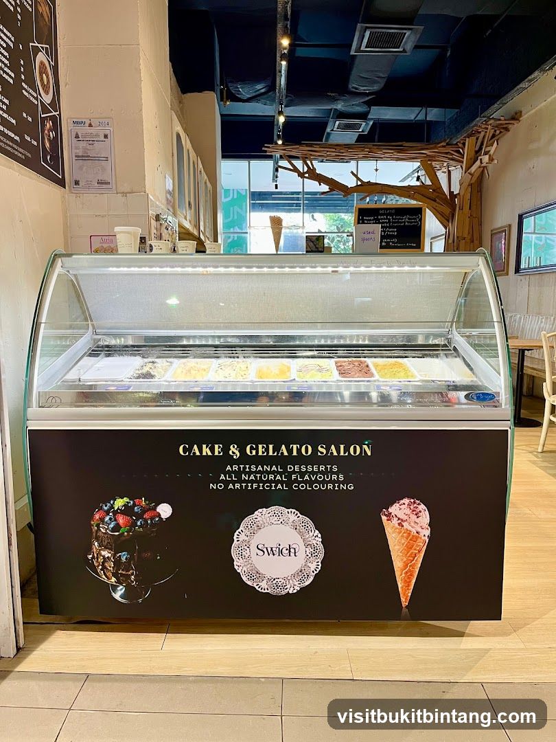 Cake and Gelato Salon Display