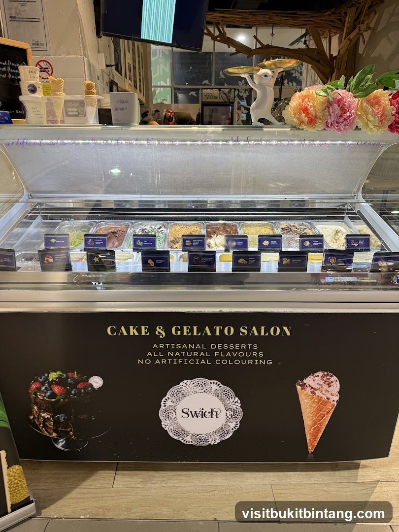 Cake and Gelato Salon Display