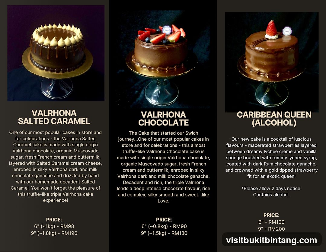 Cakes Menu
