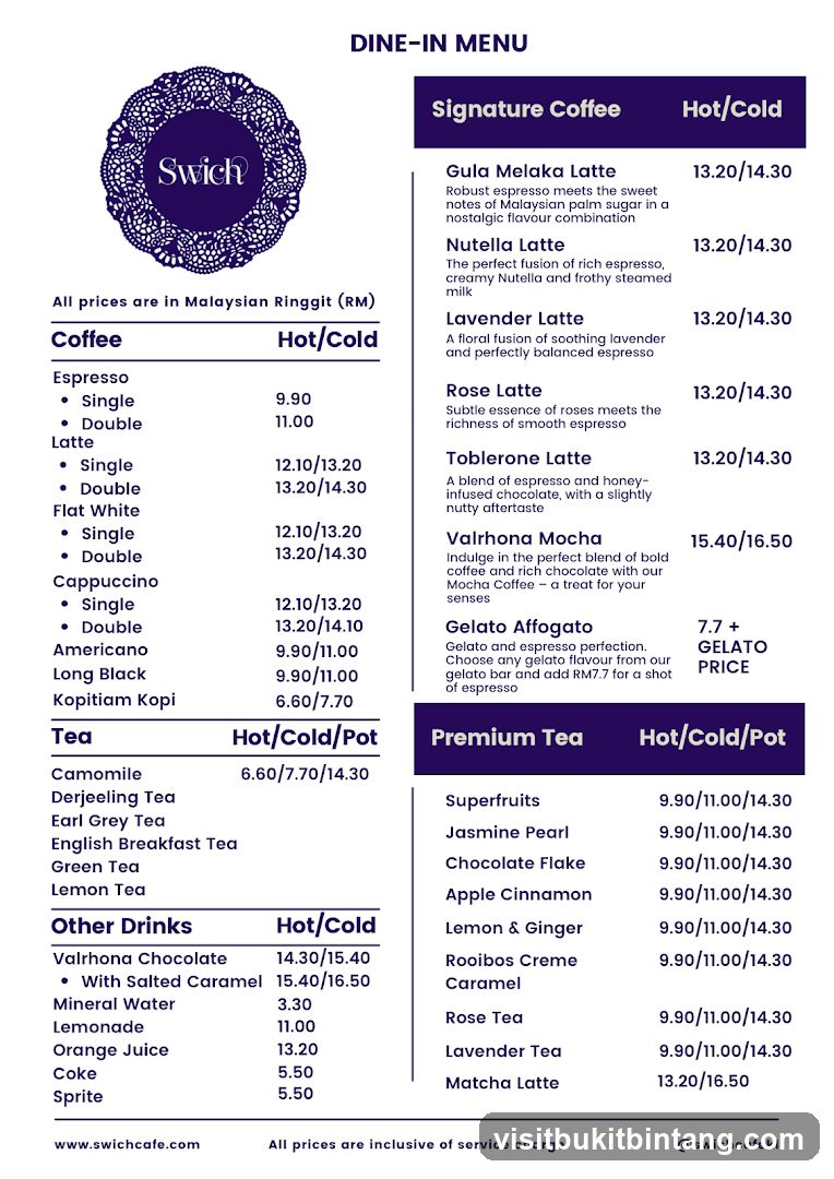 DINE-IN MENU