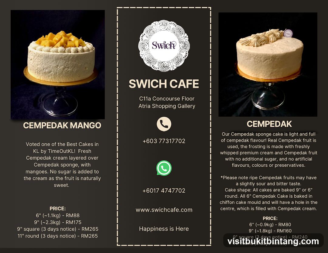 Swich Cafe Menu