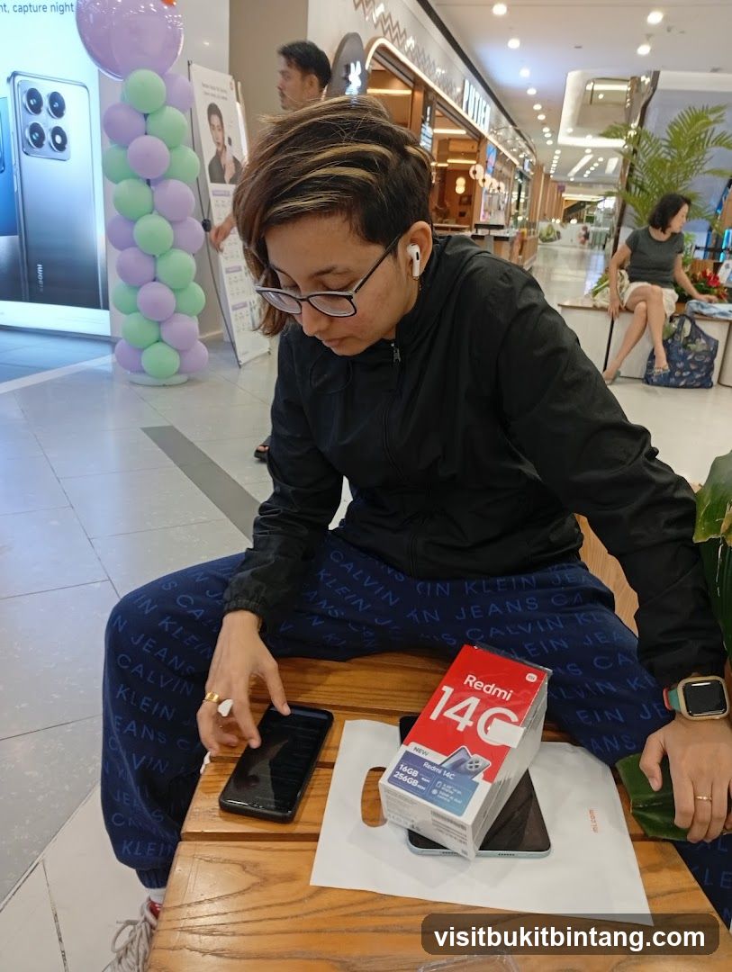 Person with new phone