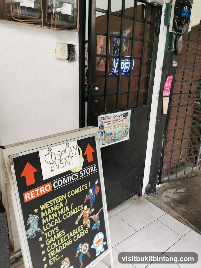 Retro Comics Store Sign