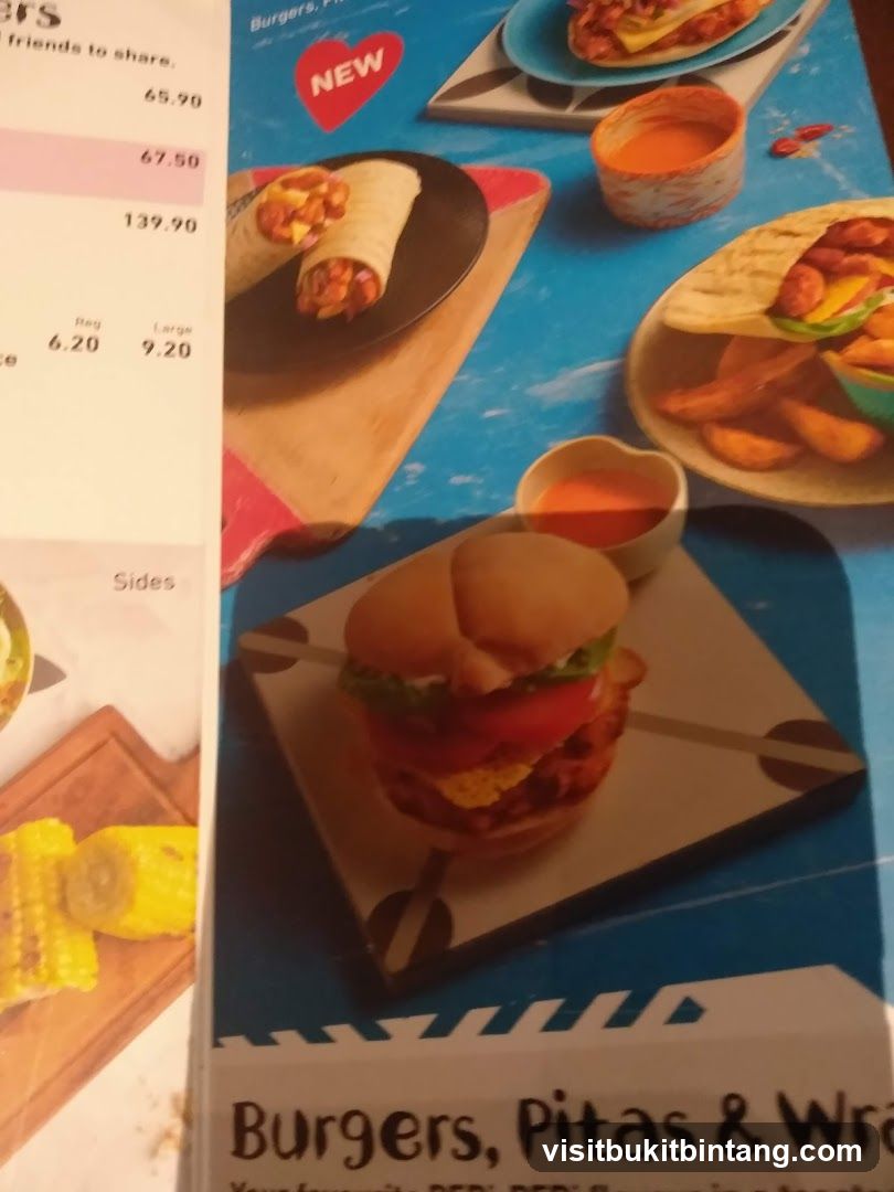 Burgers, Pitas & Wraps