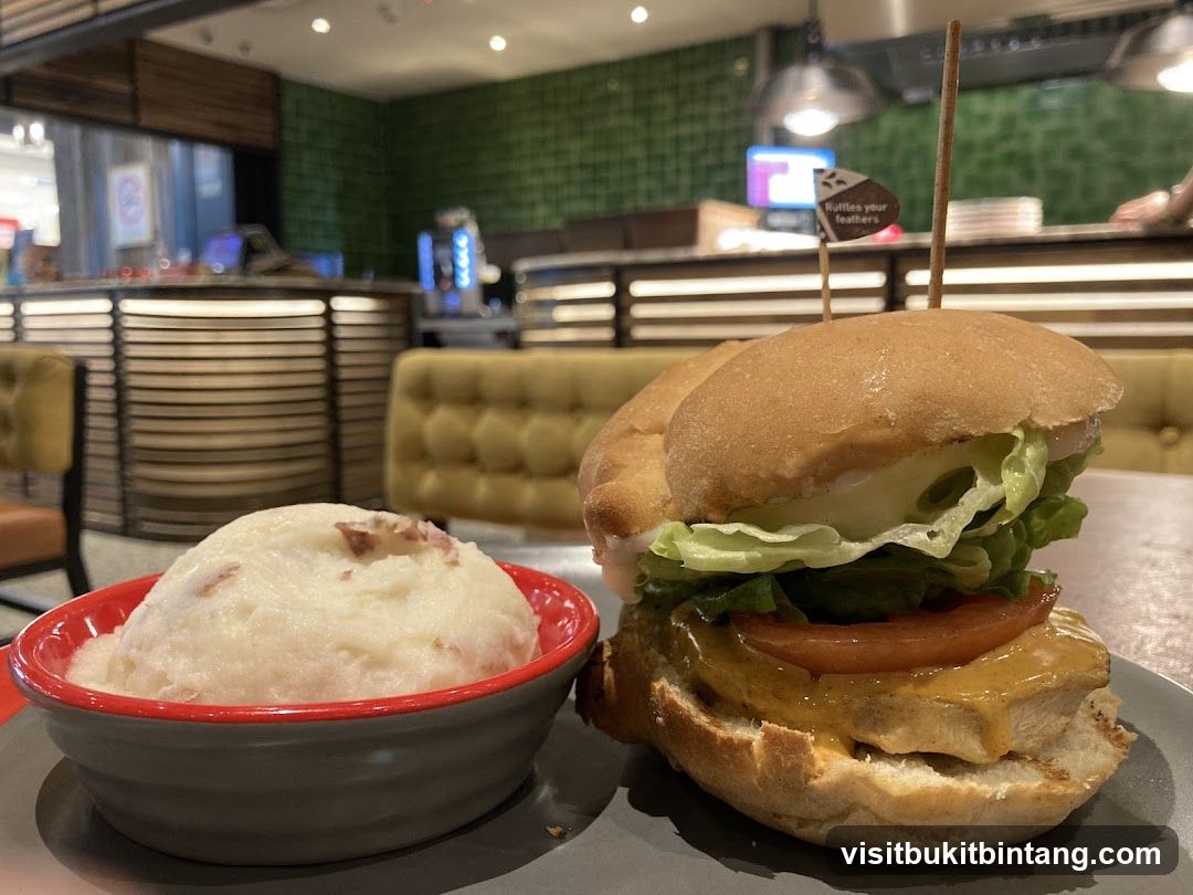 Burger and Mashed Potatoes