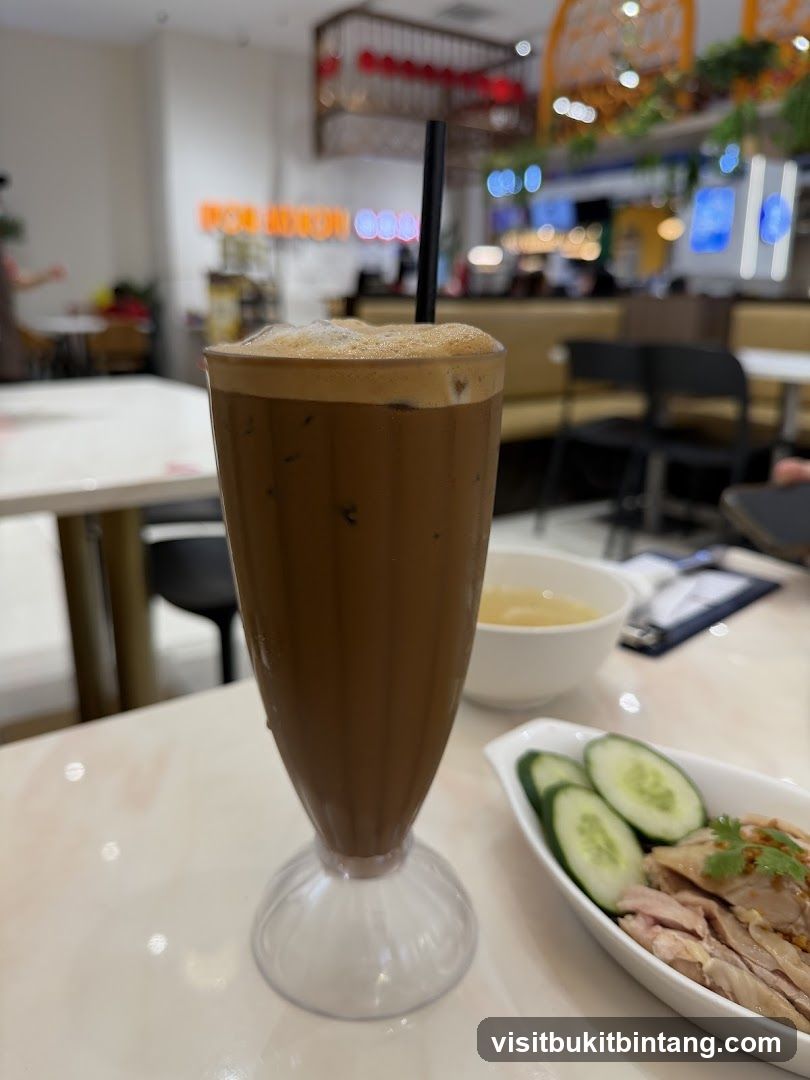 Iced Coffee and Chicken Rice