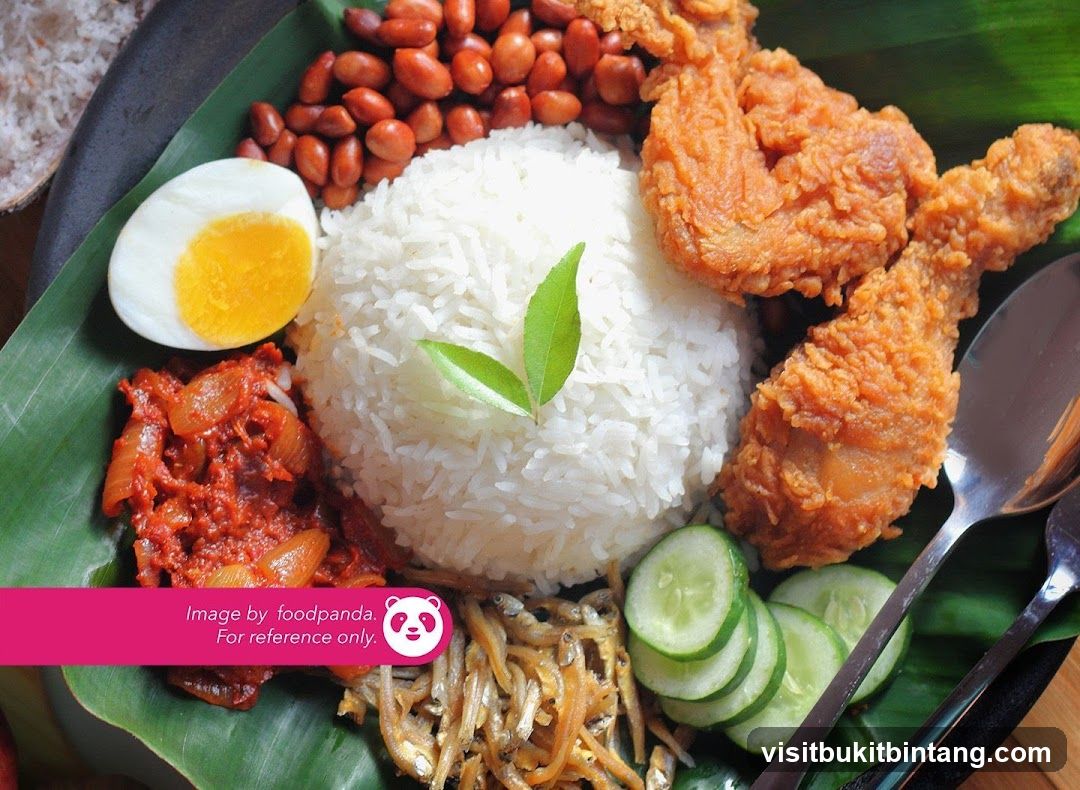 Nasi Lemak with Fried Chicken