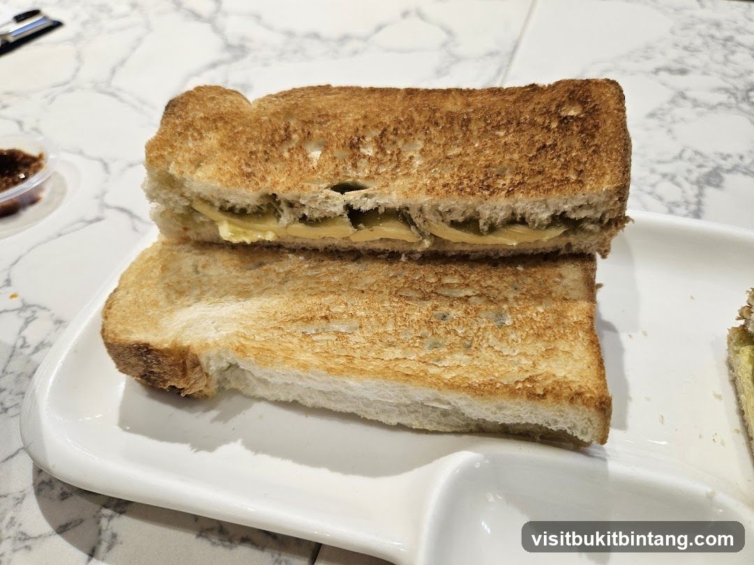 Kaya Toast with Butter and Cheese