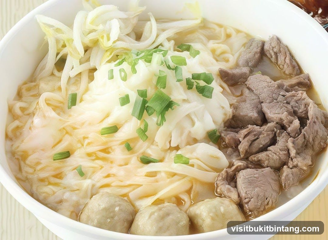 Noodle Soup with Beef and Meatballs