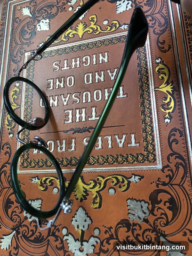 Eyeglasses on a book