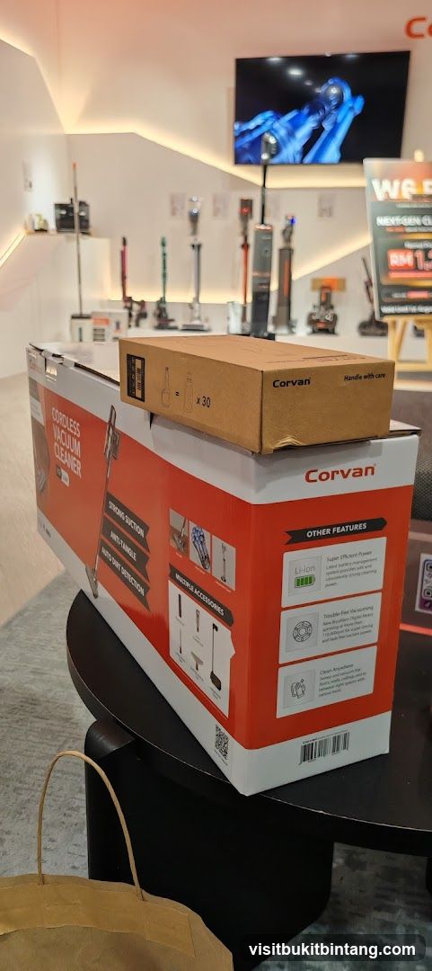 Corvan Cordless Vacuum Cleaner Box