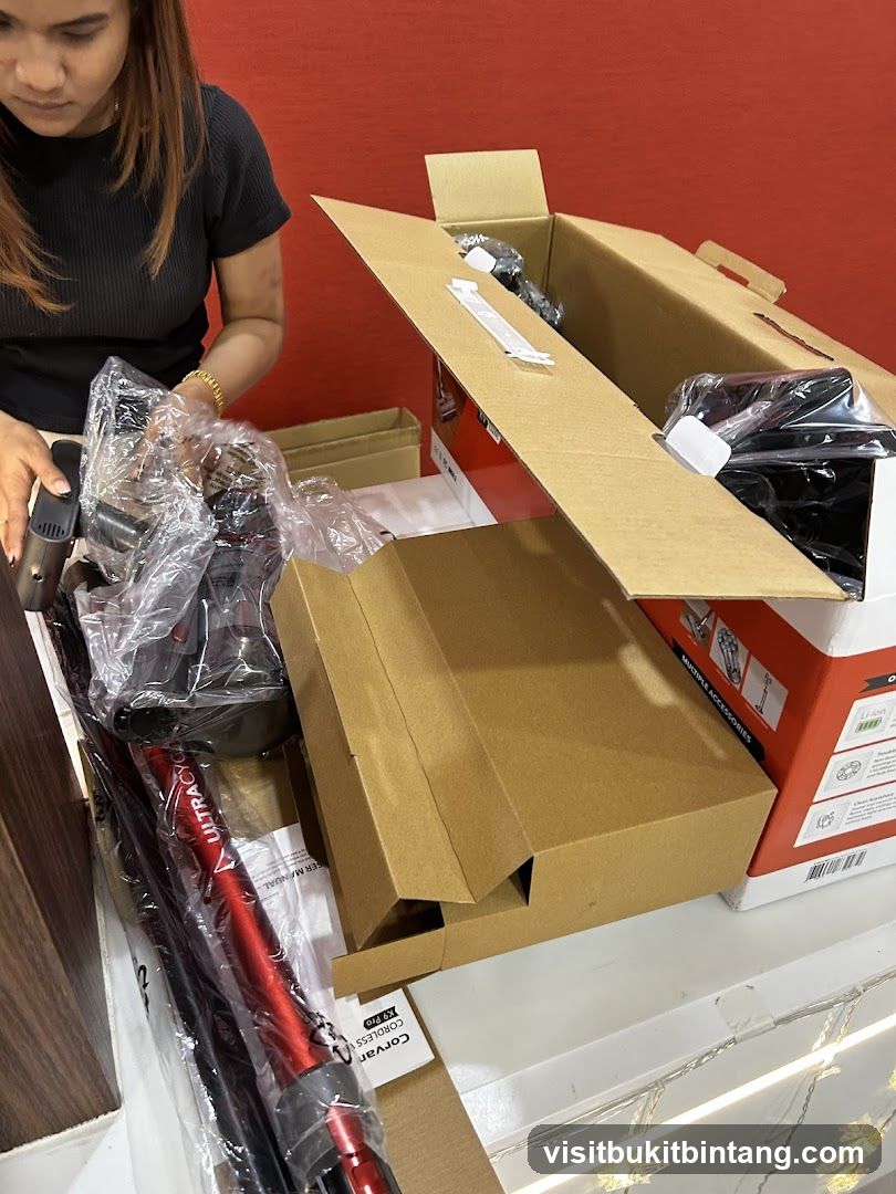 Unboxing a Vacuum Cleaner