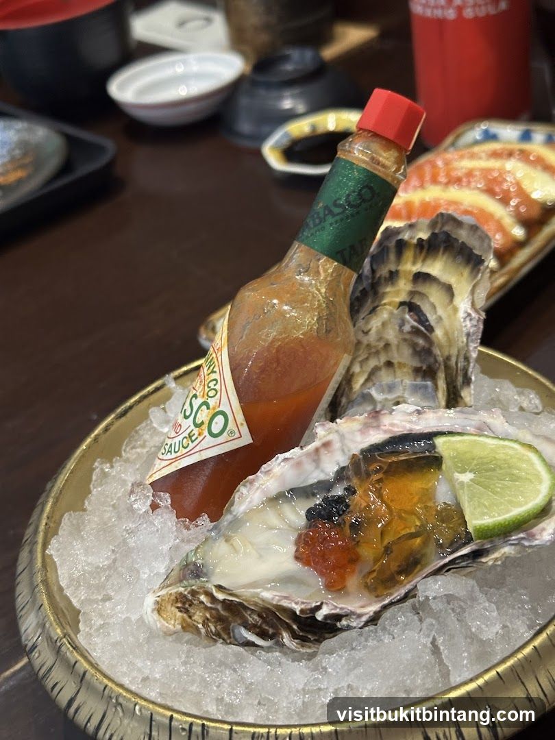 Oyster with Tabasco Sauce
