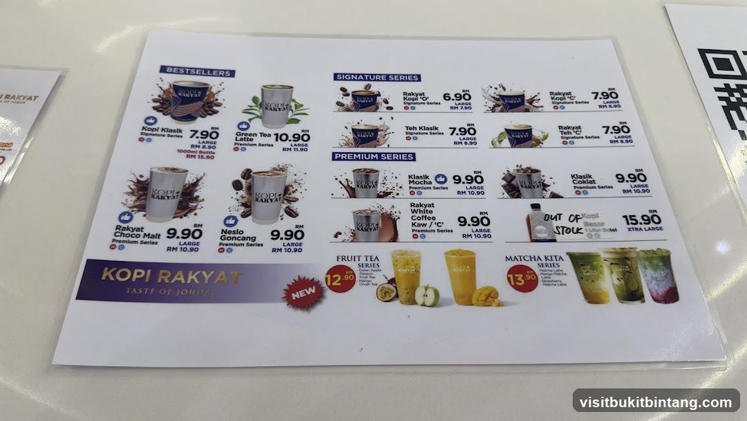 KOPI RAKYAT Menu