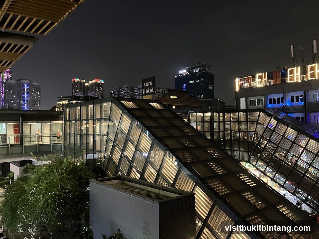 Night view of a modern building complex