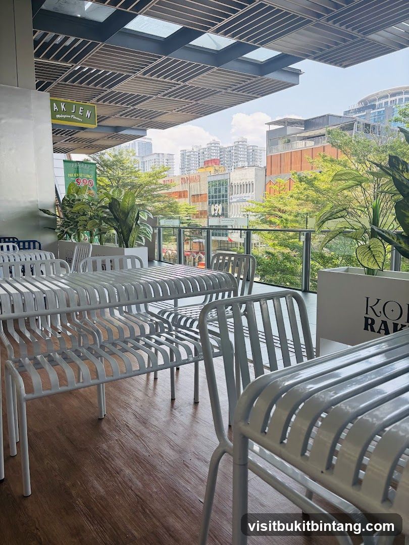 Outdoor Seating Area with City View