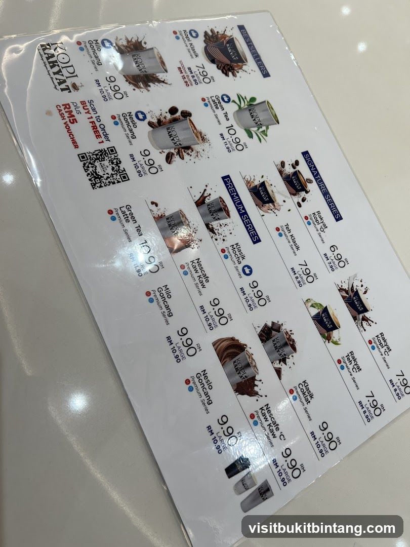 Kopi Rakyat Menu