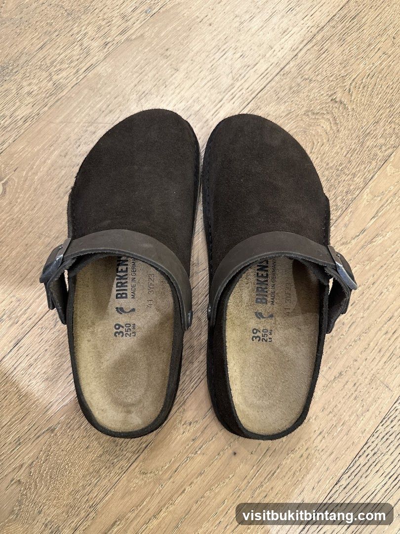 Brown Suede Birkenstock Clogs
