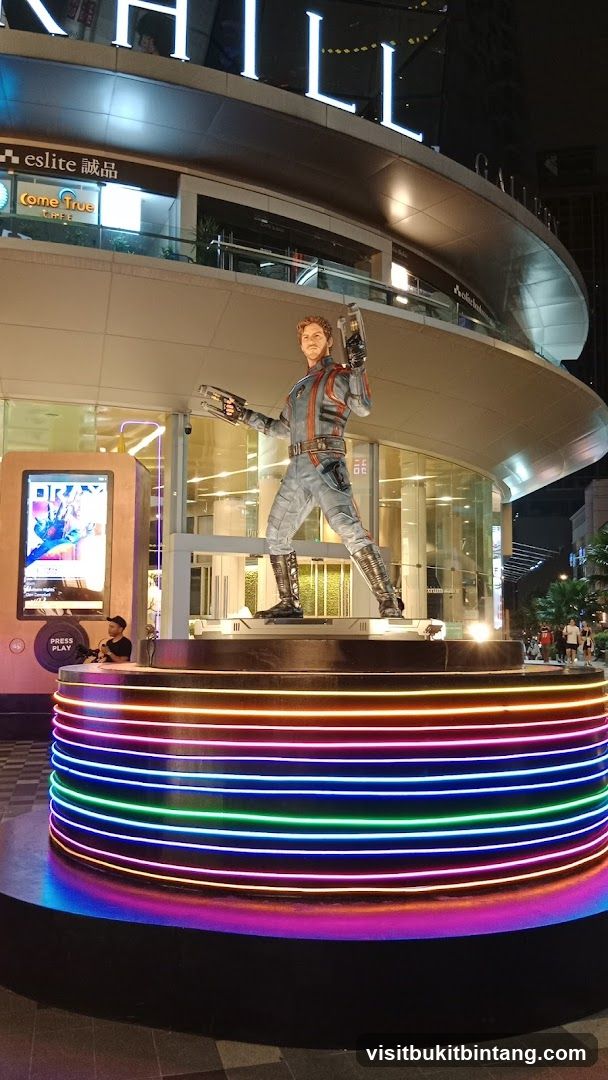 Star-Lord Statue at Night