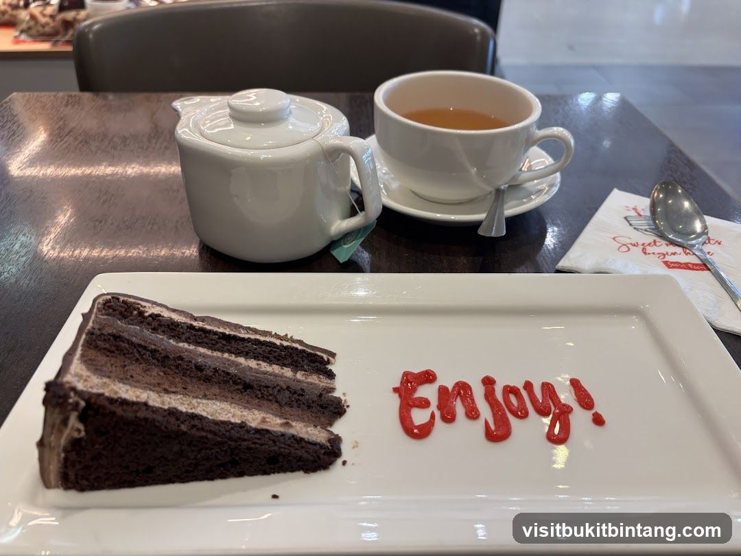Chocolate Cake and Tea