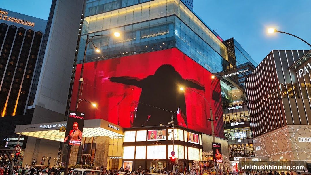 Cityscape with large digital billboard