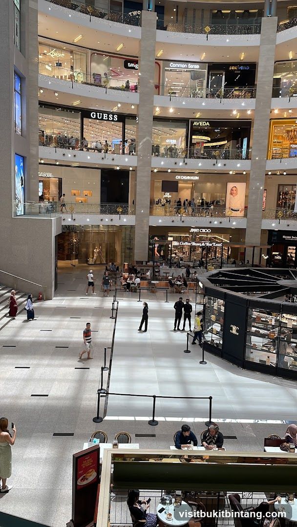 Mall Interior with Shops and Cafes