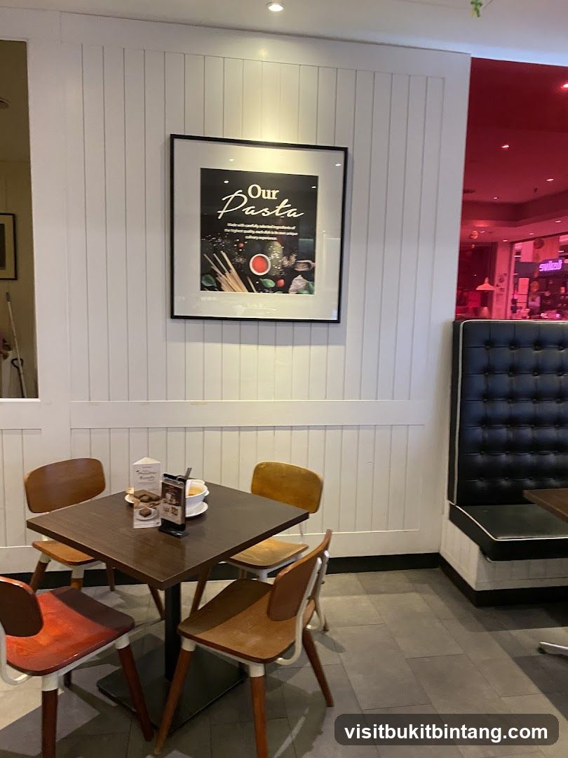 Restaurant Interior with Pasta Poster