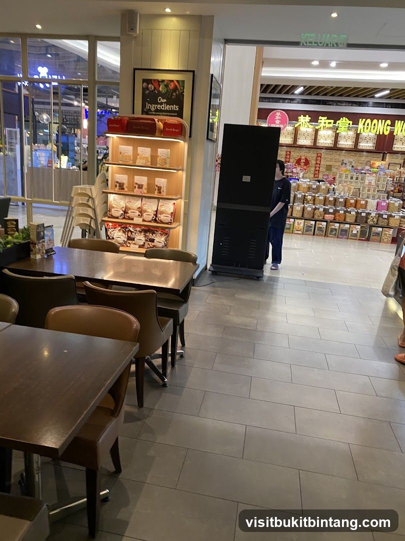 Cafe Interior with Retail Display