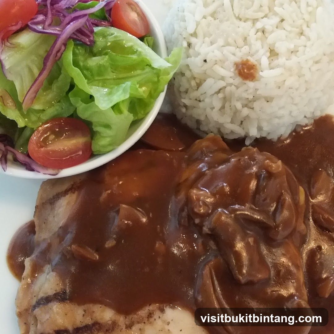 Chicken Chop with Rice and Salad