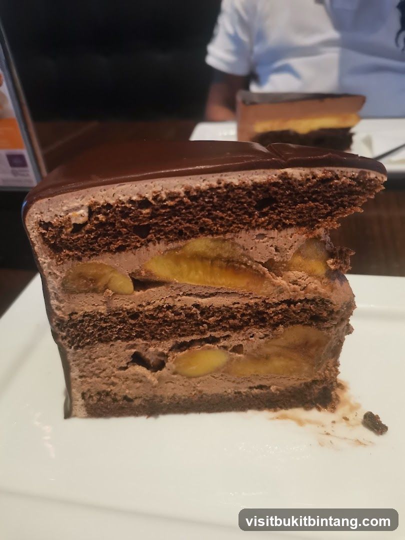 Chocolate Banana Cake Slice