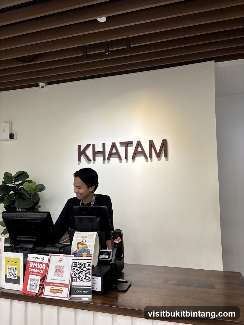 Checkout Counter with Signage