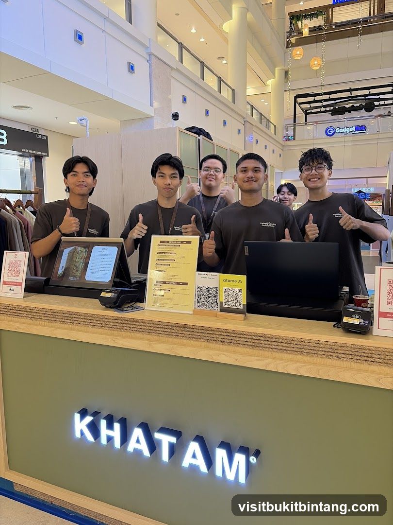 Staff at a counter