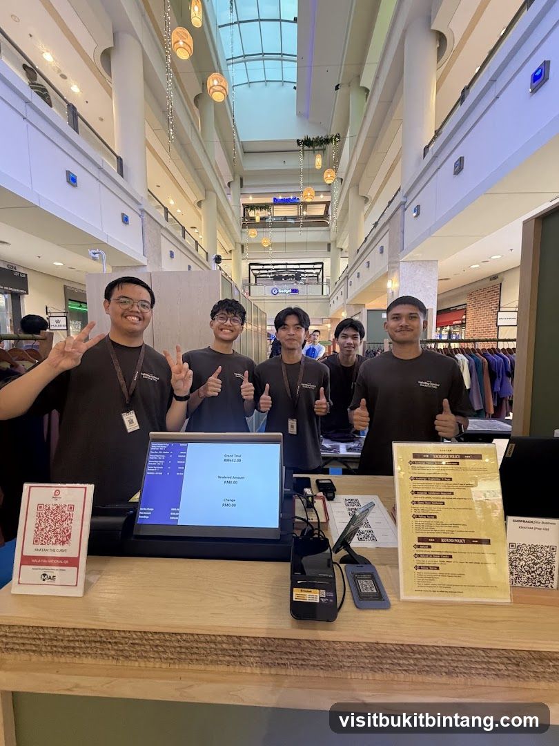 Staff at a counter