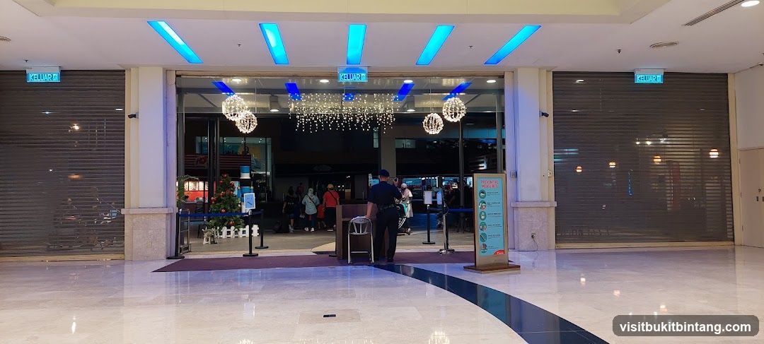 Mall Entrance with Christmas Decorations