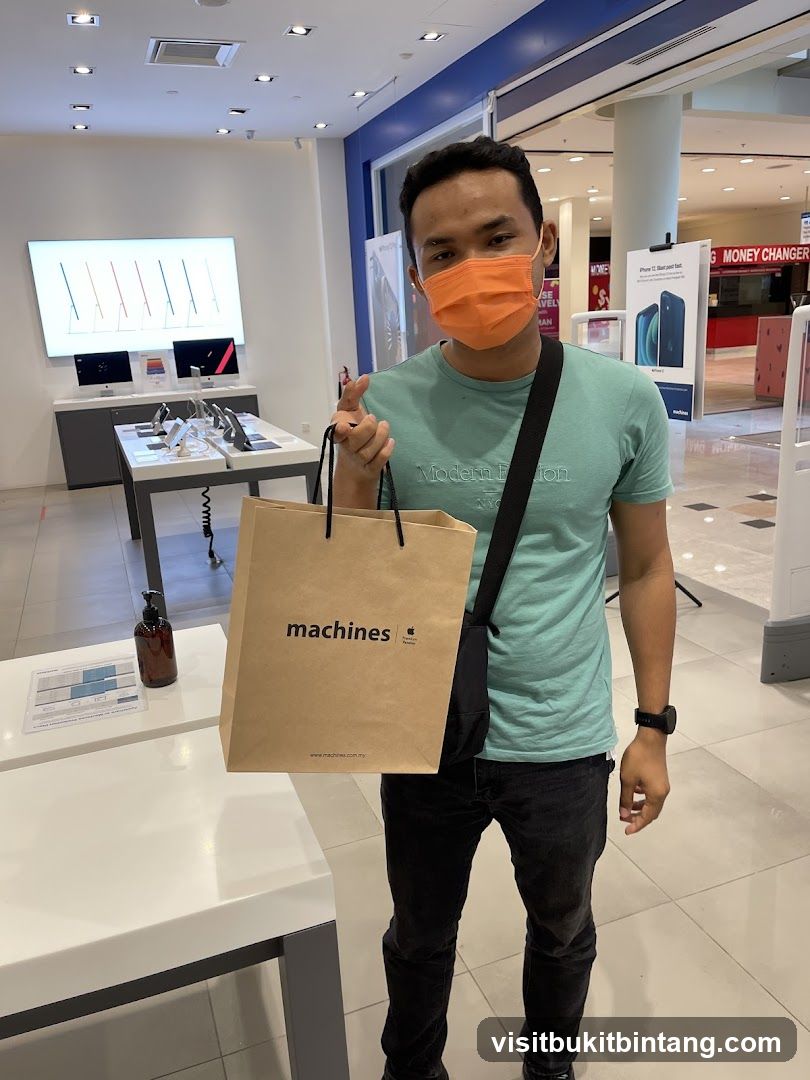 Man holding a shopping bag